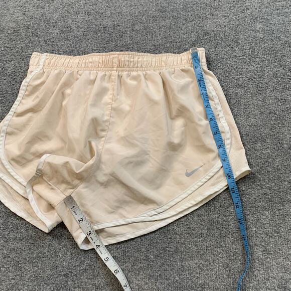 Nike Shorts Women M Medium Ivory White Tempo Drawstring Moisture Wicking Running - Picture 5 of 13
